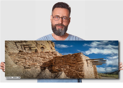 Ancient Abode: Exploring the Pueblo Home at Bandelier National Monument Los Alamos New Mexico Wall Art Print Aluminum/Acrylic/Metal/Canvas