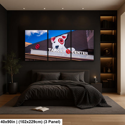 Target Center Bullseye Dog Mural, Minneapolis Minnesota Arena Wall Art, Timberwolves Lynx Basketball Photography Print