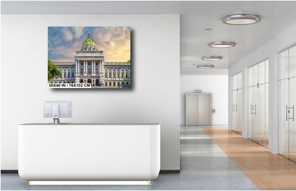 Historic Harrisburg: Pennsylvania State Capitol Complex Print Wall Art Historic Architectural Photography Aluminum/Acrylic/Metal/Canvas