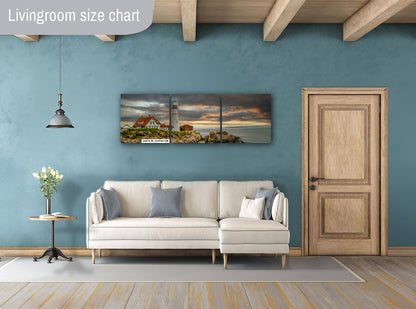 Portland Head Light Art - Cape Elizabeth Lighthouse Wall Art | Nautical Canvas Print
