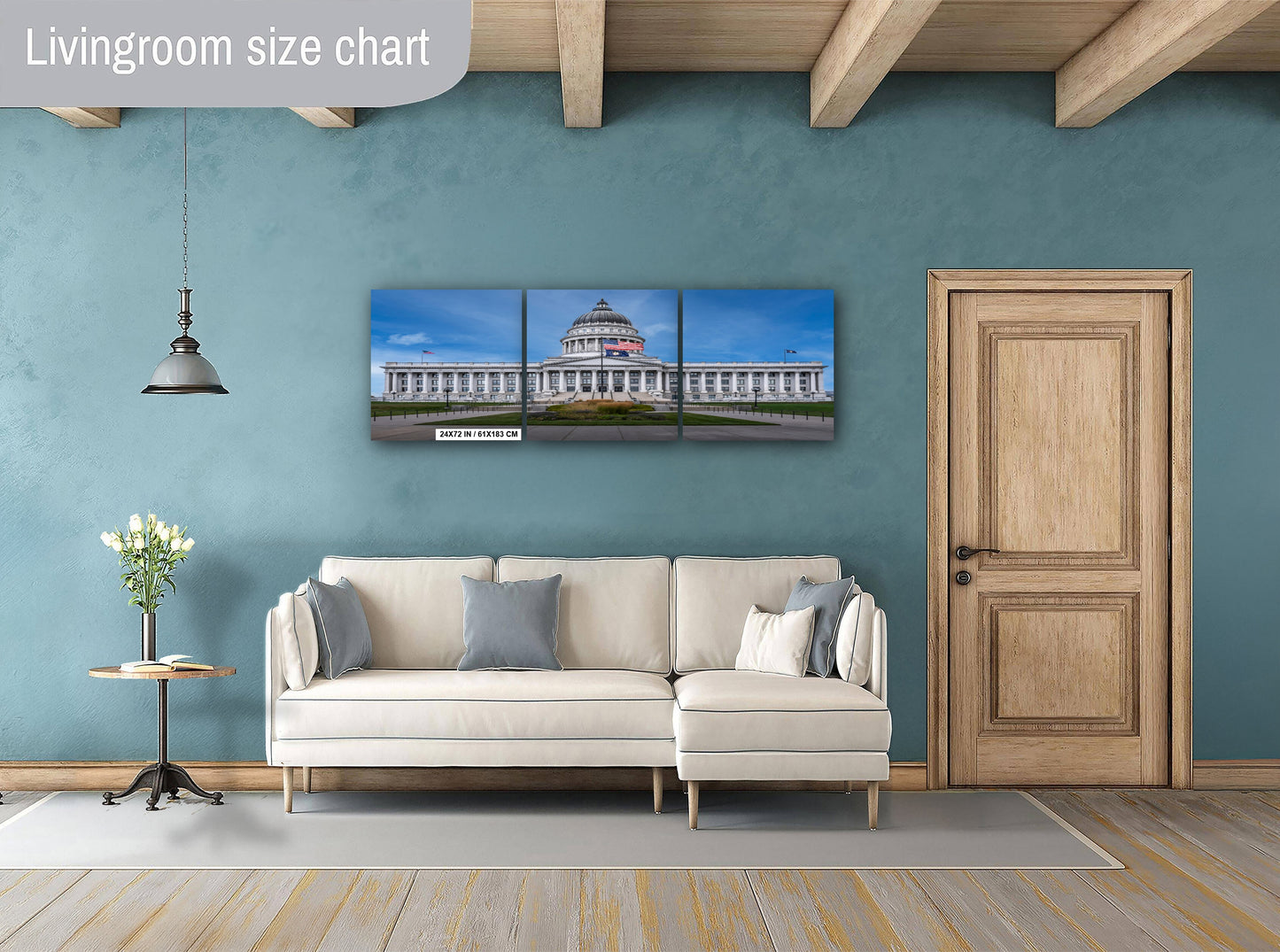 Beehive Capital Majesty: Utah State Capitol Wall Art Salt Lake City Landscape Photography Metal Acrylic Canvas Print