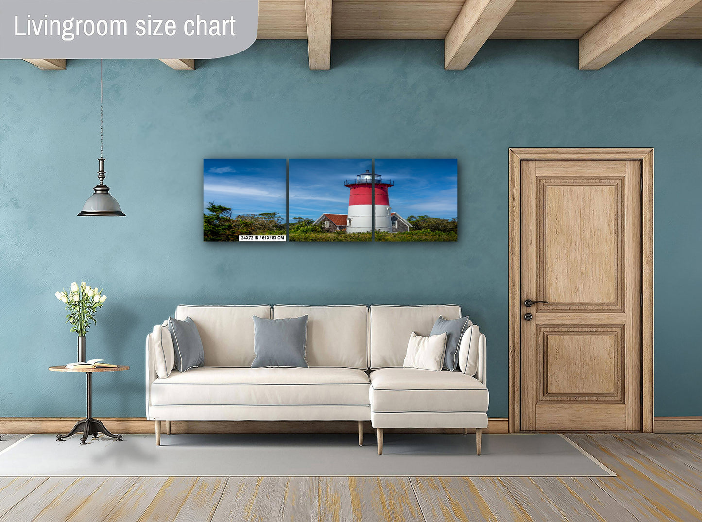 Nauset Lighthouse Print - Cape Cod Lighthouse Nautical Wall Art | Coastal Home Decor