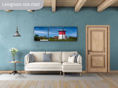 Nauset Lighthouse Print - Cape Cod Lighthouse Nautical Wall Art | Coastal Home Decor
