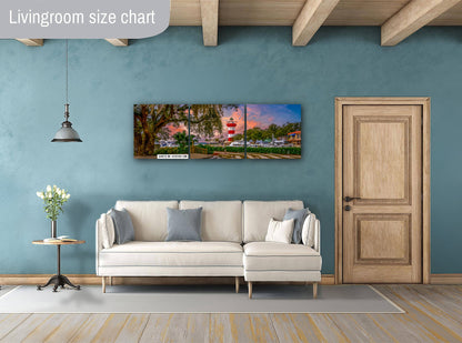 Harbour Town Wall Art – Hilton Head Canvas Print With Nautical Lighthouse Museum Decor