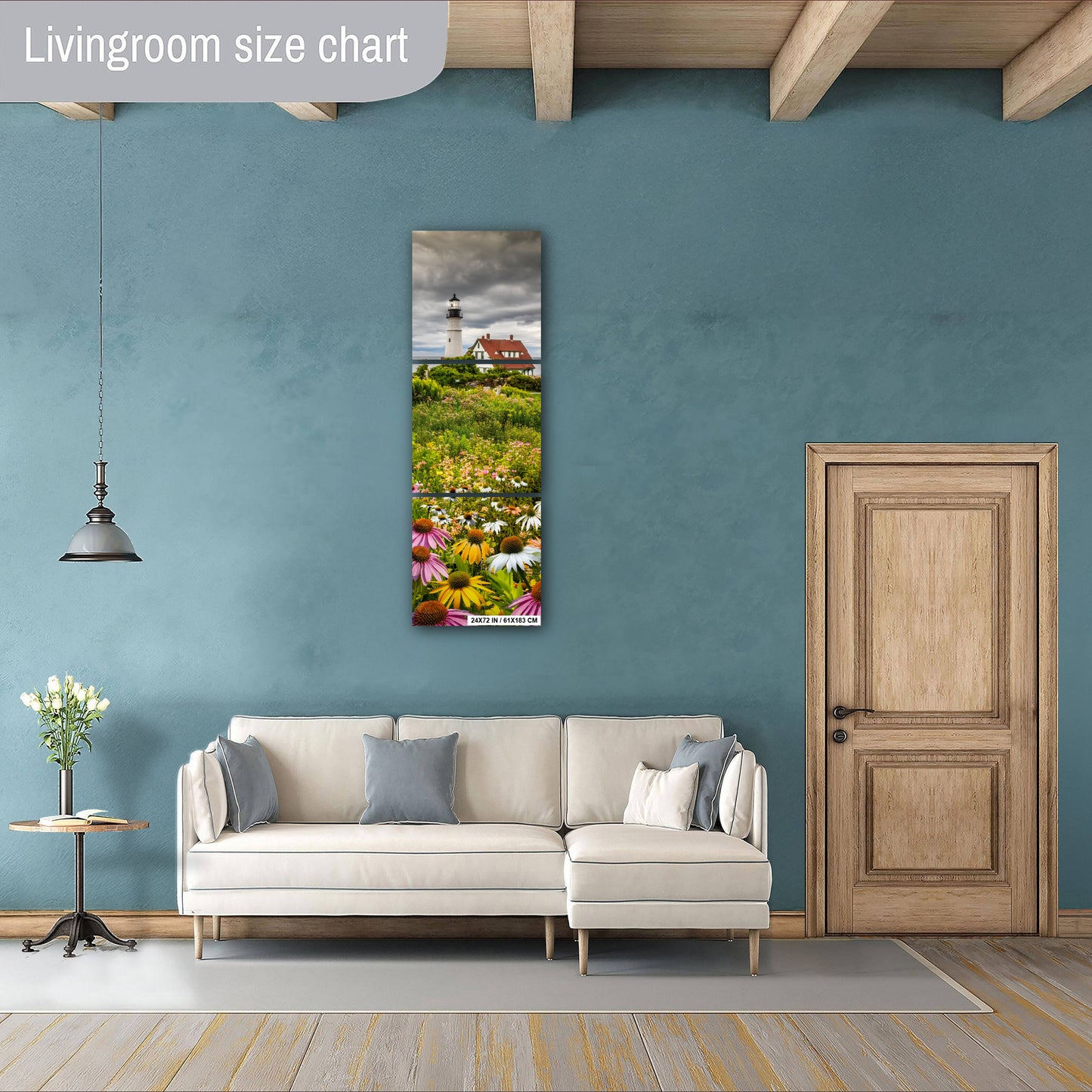 Portland Head Light Wall Art – Nautical Photography Art | Flower & Lighthouse Print