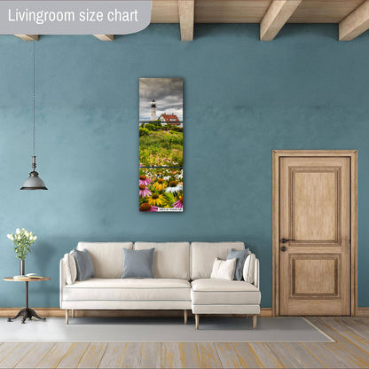 Portland Head Light Wall Art – Nautical Photography Art | Flower & Lighthouse Print