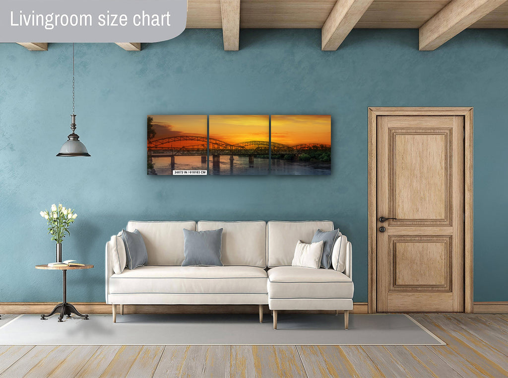 Buck O'Neil Bridge: Kansas City Sunset Photography Wall Art