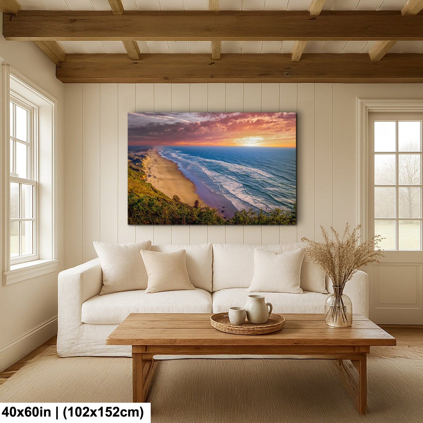 Pacific Panorama: Florence Coastline Overlooking the Horizon Oregon Seascape Photography