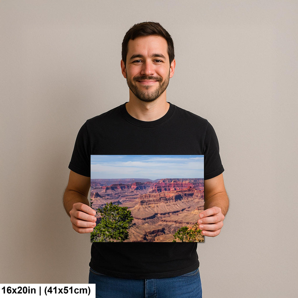 Grand Canyon South Rim Overlook Photography Print, Arizona National Park Wall Art, Desert Landscape Decor