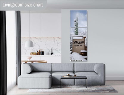 Saguaro National Park Wall Art – Snowy Desert Landscape | Tucson Arizona Decor