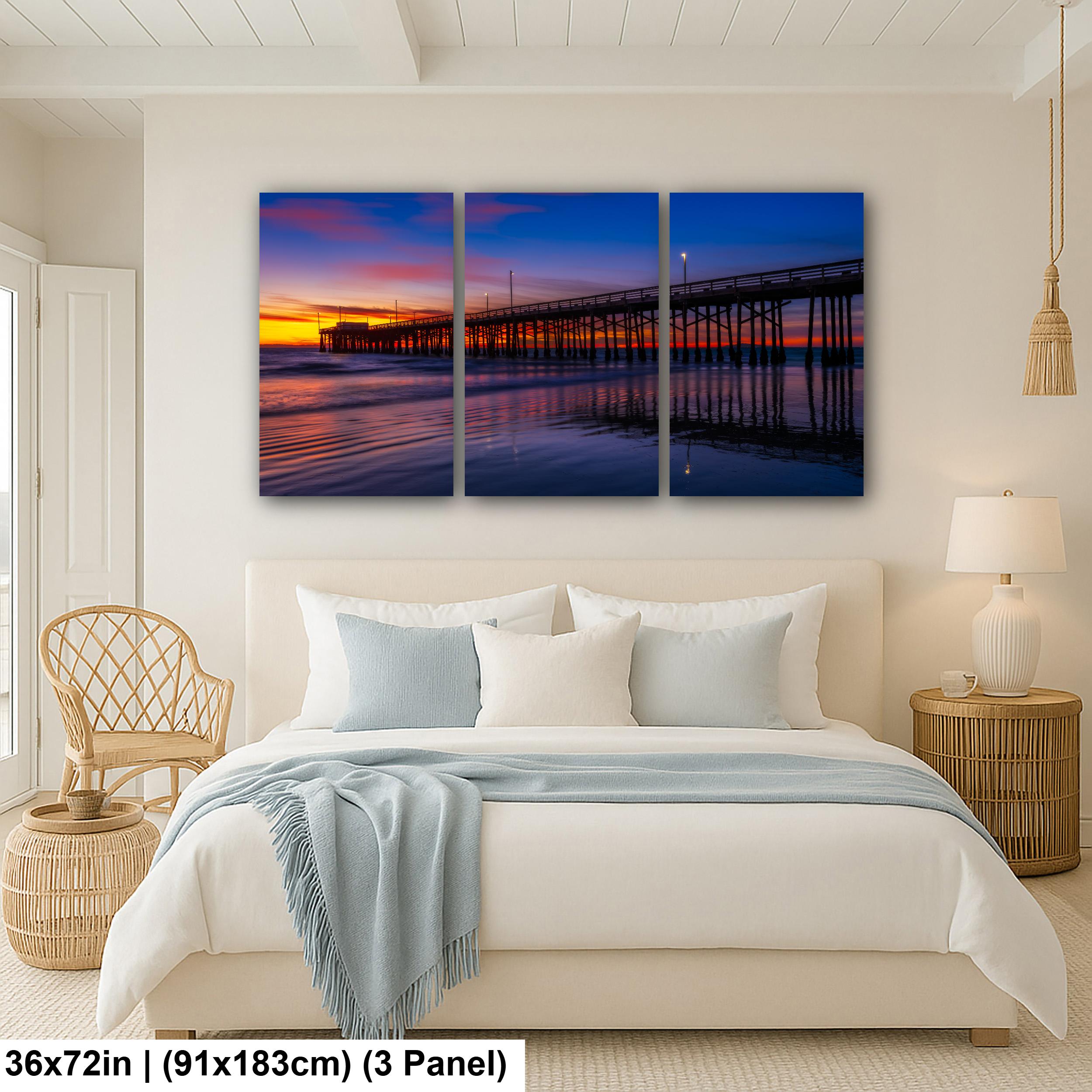 Twilight Reflections: Newport Beach Pier California Photography Wall Art