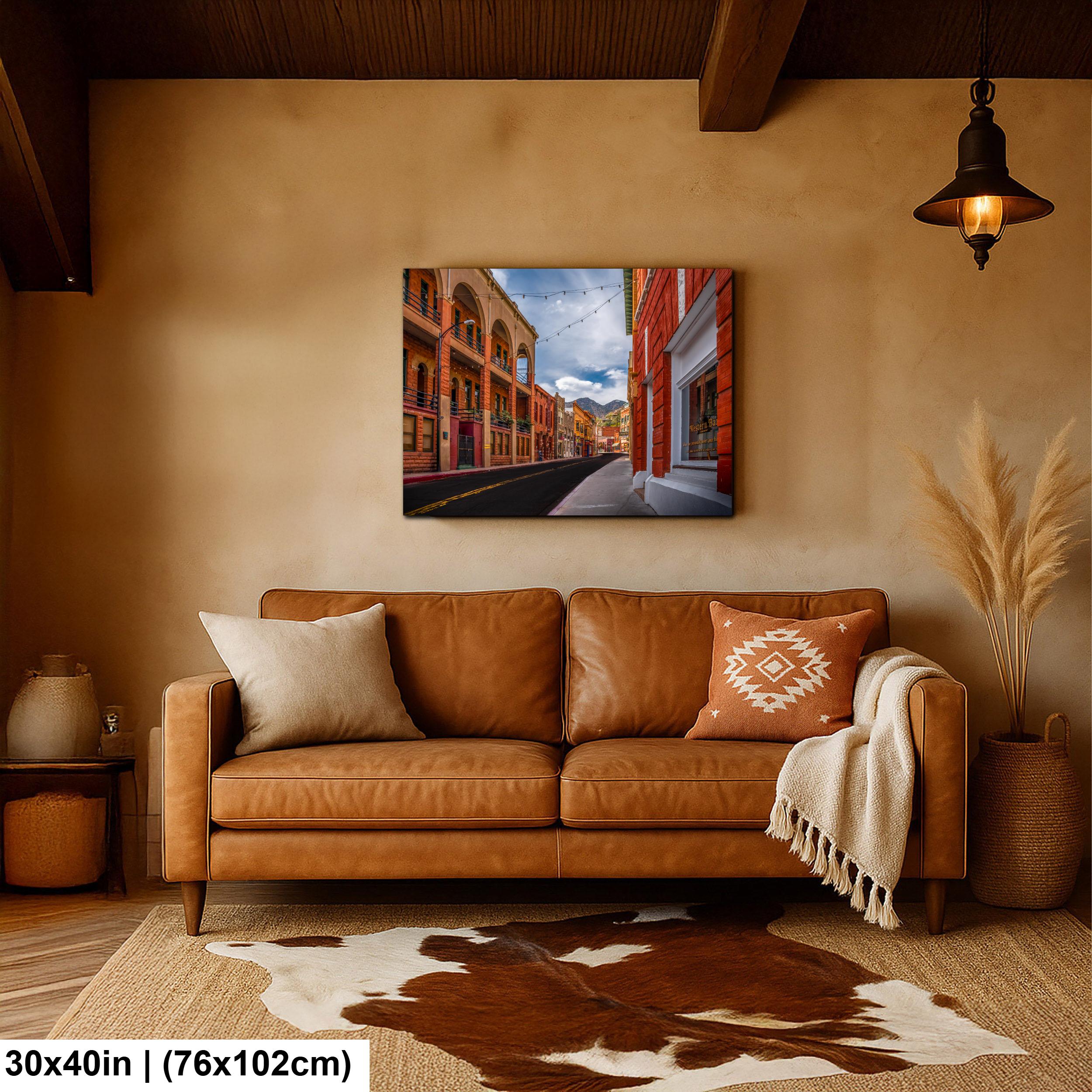 Bisbee Arizona Historic Streetscape, Colorful Downtown Architecture Wall Art Photography