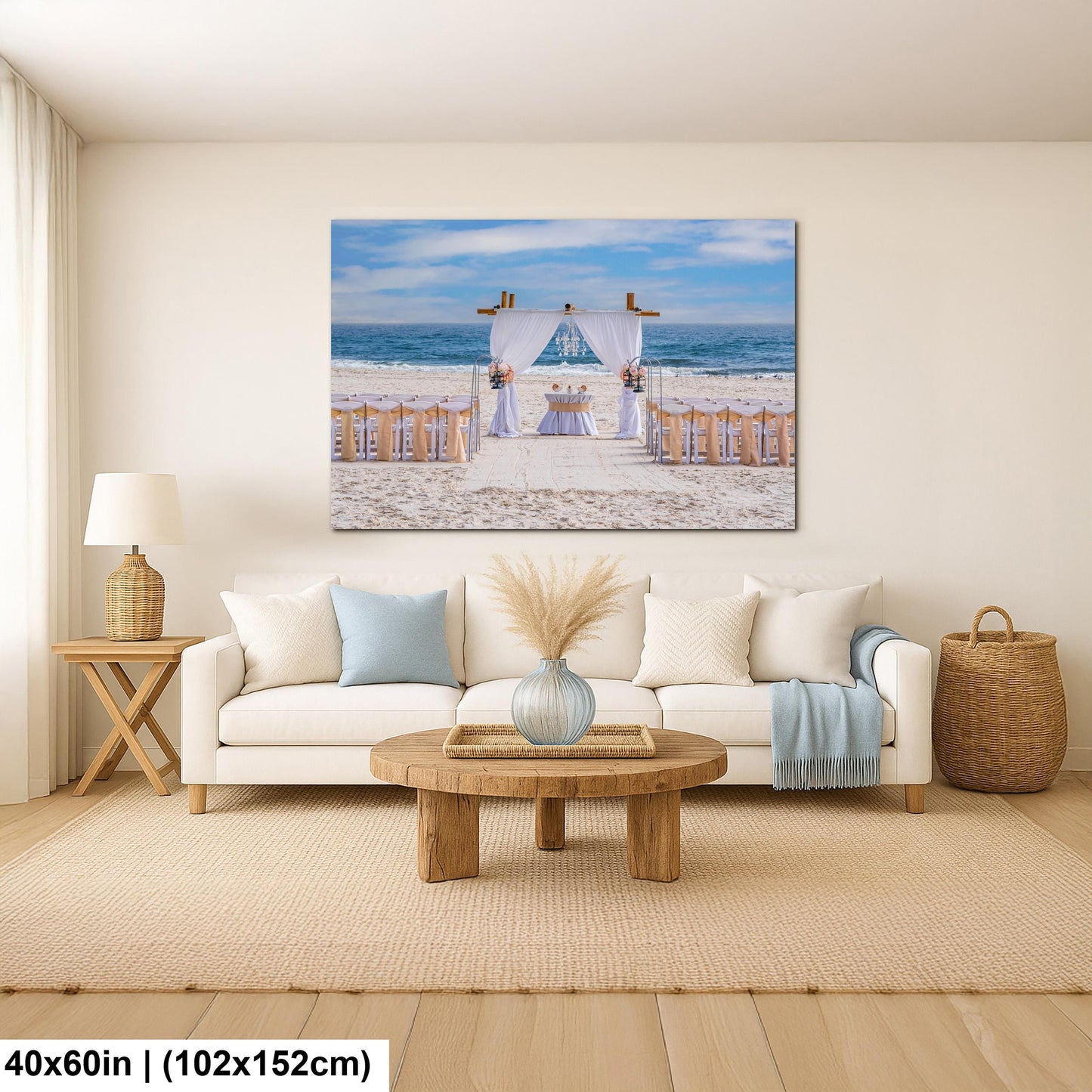 Beach Wedding Ceremony Setup, Gulf Shores Alabama, Photography Print Wall Art