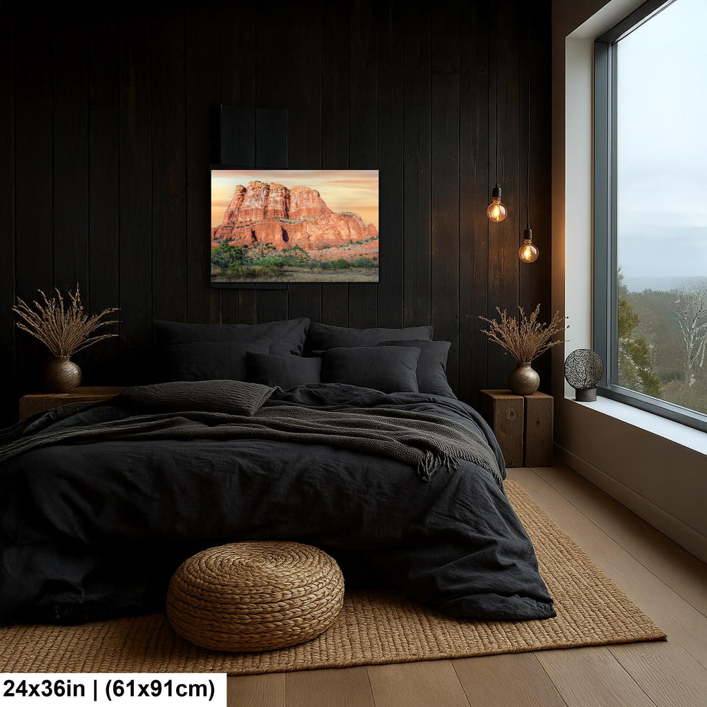 Sedona Arizona Red Rock Butte Photography Print, Southwest Desert Landscape Wall Art