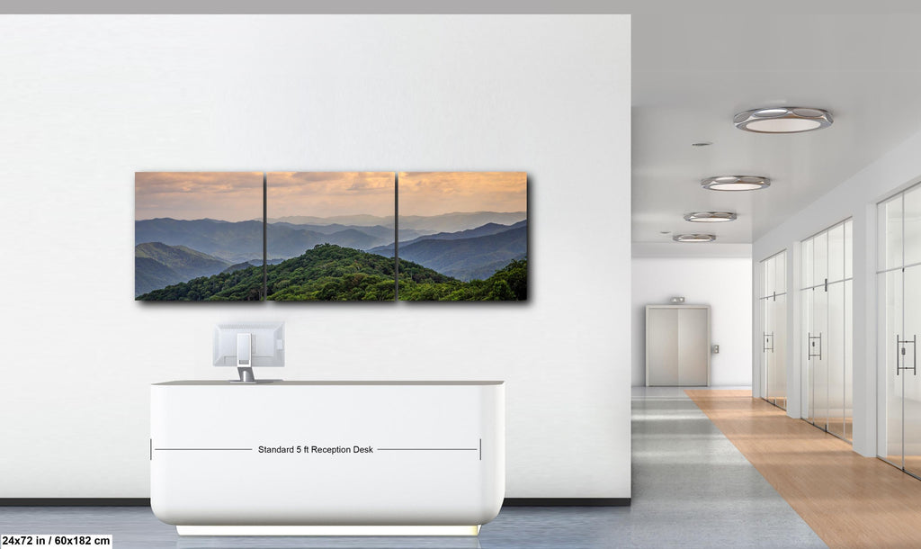 Layered Blue Majesty: Great Smoky Mountains Tennessee Photography Wall Art