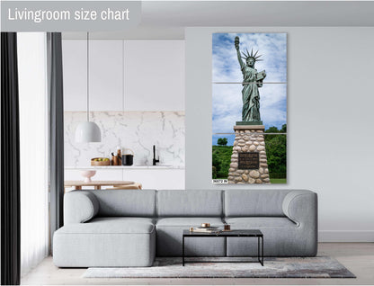 Mackinac’s Little Lady Liberty: Wall Art Print Mackinac Island Miniature Statue of Liberty Michigan Heritage Metal Metal/Aluminum/Canvas