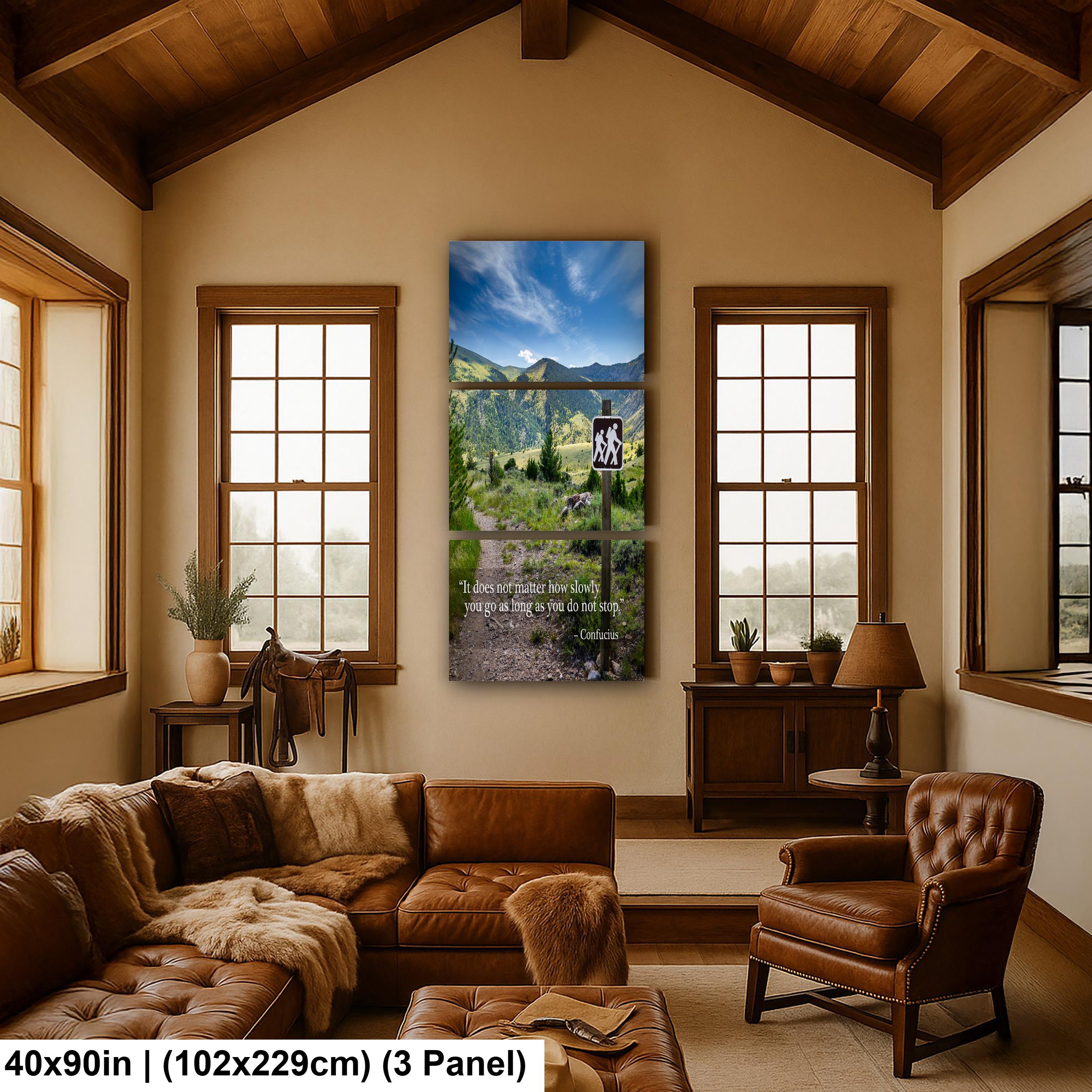 Mountain Trail Wall Art – Inspirational Landscape Decor Canvas Photo Print