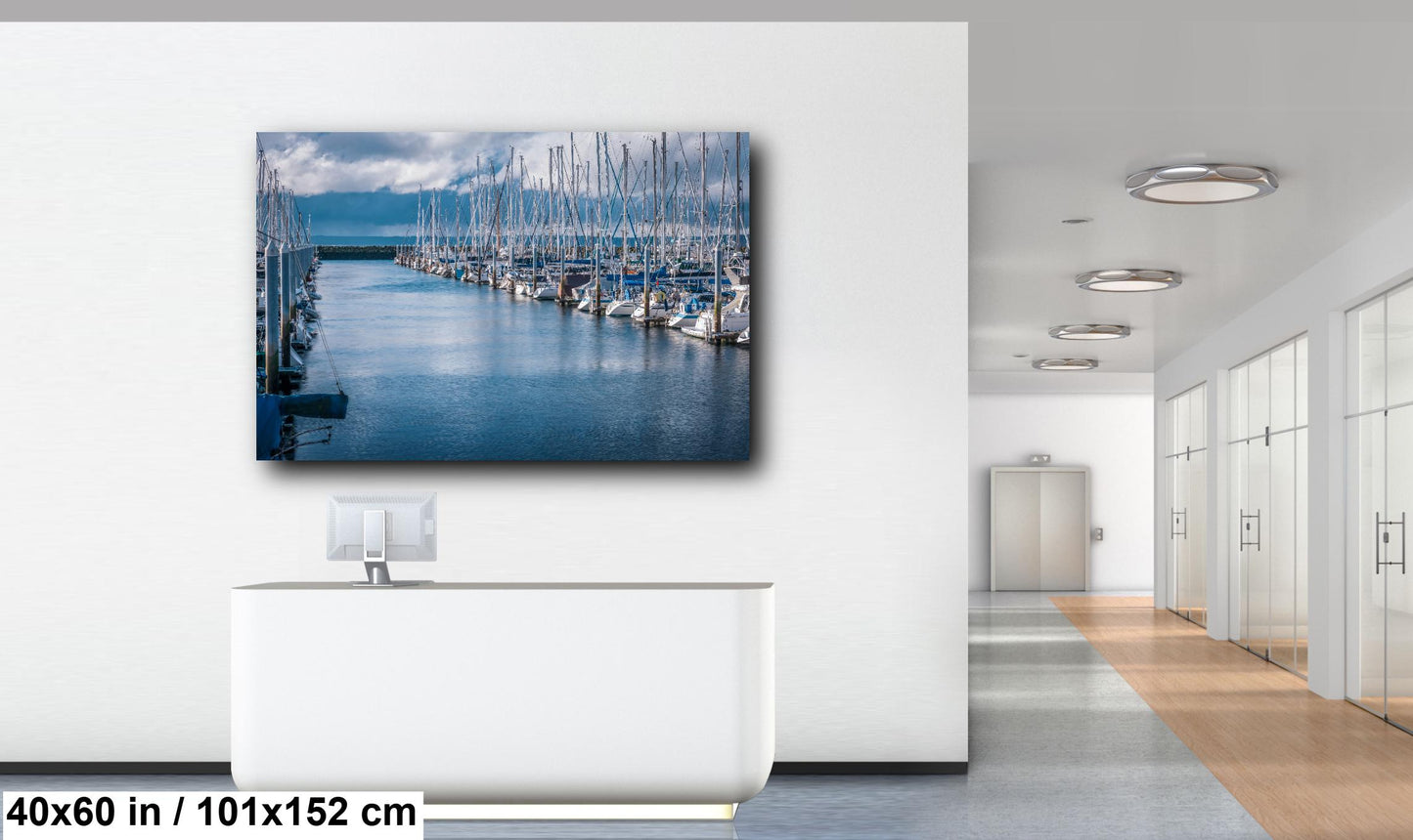 Chilly Morning at Shilshole Bay Marina Ballard Puget Sound Print Wall Art Seattle Washington Metal Canvas Nautical Photography Travel Gift