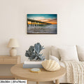 Ocean Pier Sunset Art - Inspirational Home Decor | Franklin D Roosevelt Quote Print