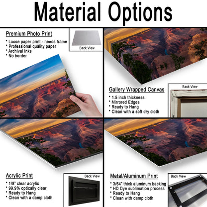 Grand Canyon Sunset Panorama – Colorado River Arizona Photography Wall Art
