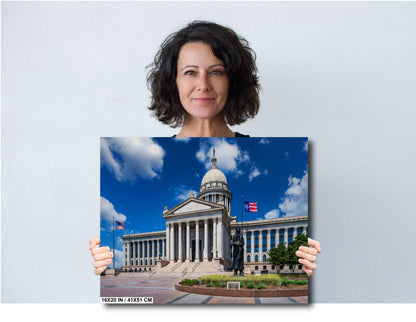 Oklahoma State Capitol Building Art Print: OKC Patriotic Photography