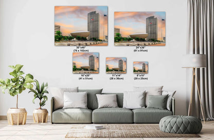 A Curve of Innovation: The Egg at Empire State Plaza Albany, New York Print Wall Art Architecture Photography Aluminum/Acrylic/Metal/Canvas