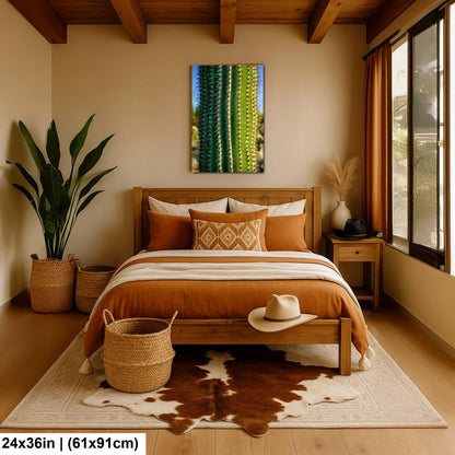Saguaro Cactus Close-Up Photography Print, Oro Valley Arizona Desert Wall Art, Southwestern Decor, Green Cactus Spines