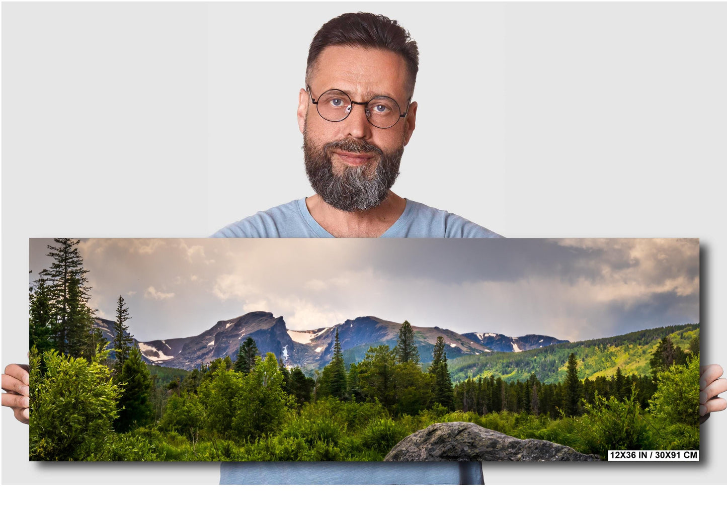 Rocky Mountain National Park View Through Lush Greenery Wall Art Print Colorado Nature Photography Aluminum/Acrylic/Metal/Canvas Home Decor