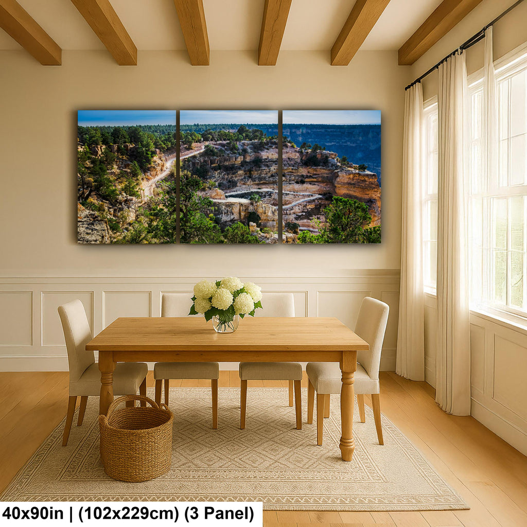 Bright Angel Trail Switchbacks, Grand Canyon South Rim Arizona Wall Art, Canyon Hiking Photography Print