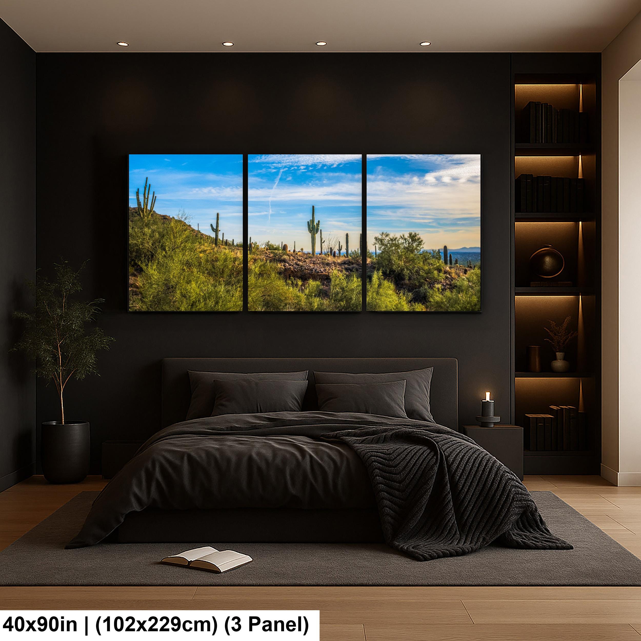 Golden Hour Saguaros at Usery Mountain Regional Park Mesa Arizona Desert Landscape Photography Print