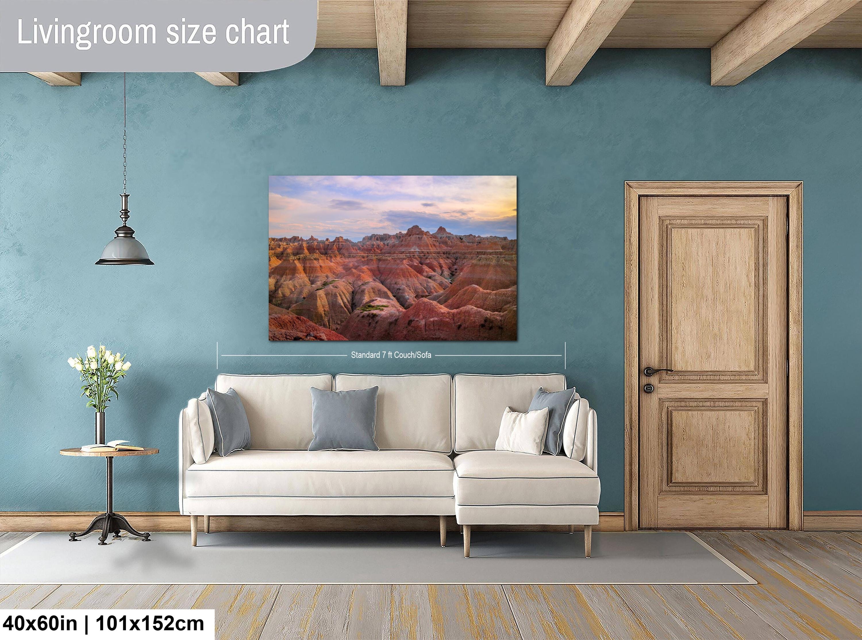 Badlands National Park Majestic Rock Formations, South Dakota Sunset Photography Wall Art