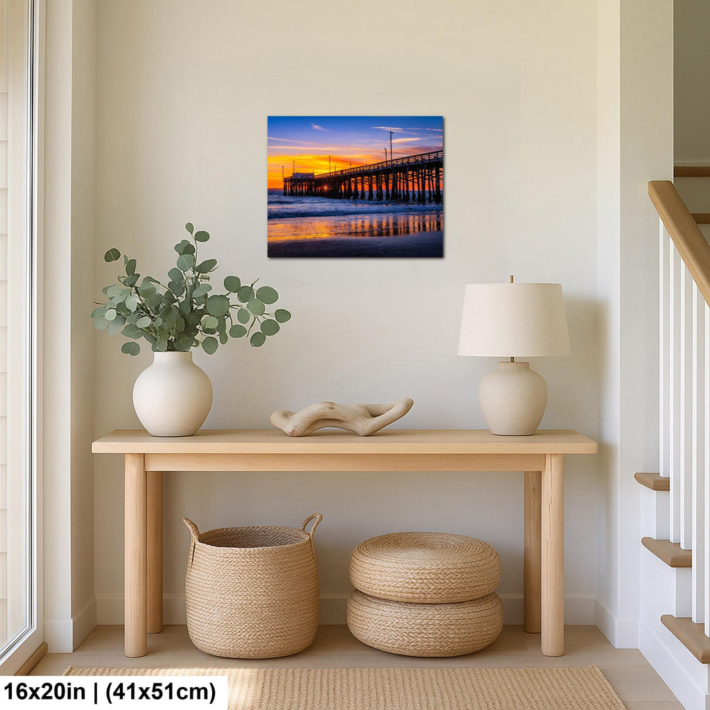 Shoreline Pier: Newport Beach California Ocean Sunset Photography Wall Art