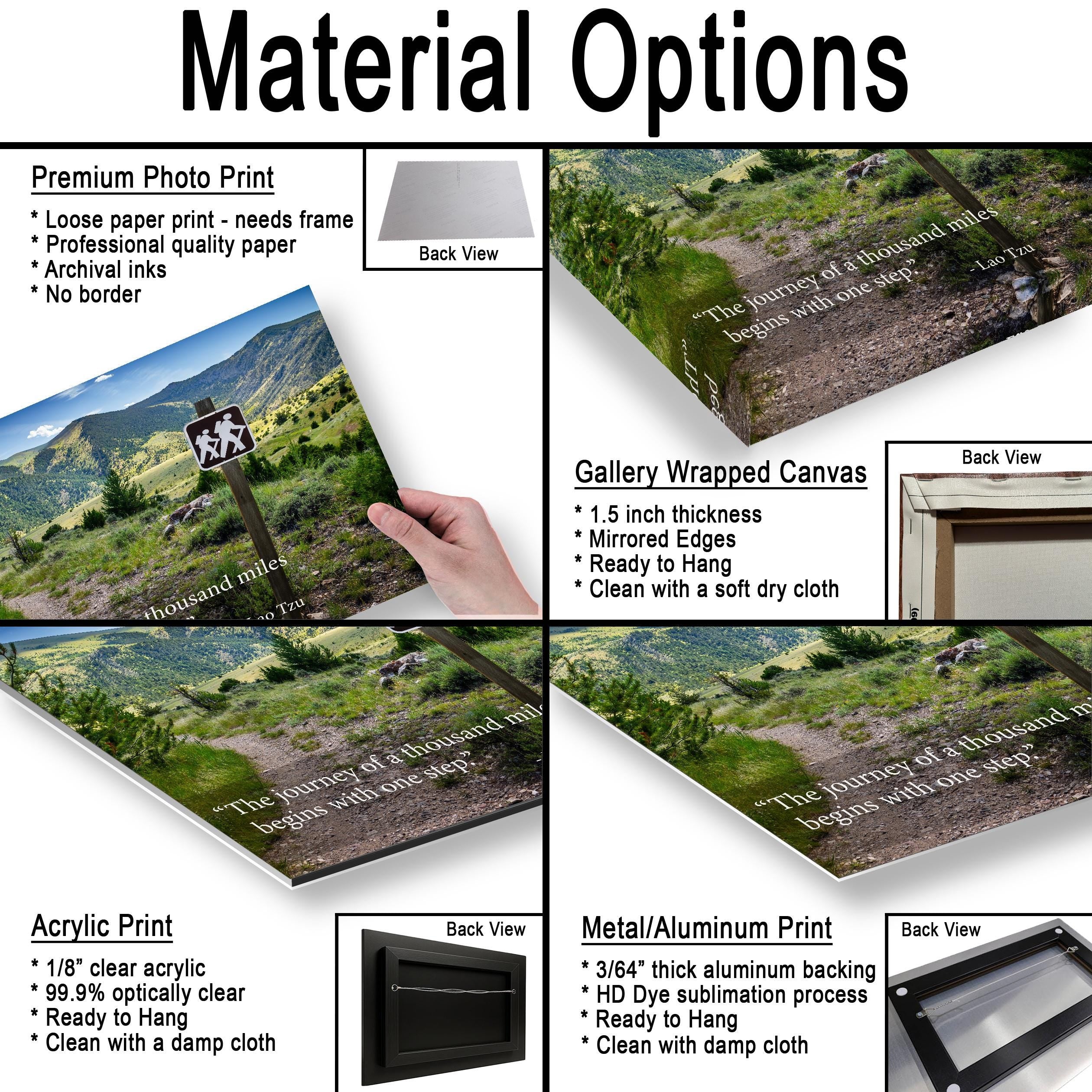 Lao Tzu Journey of a Thousand Miles Hiking Trail Motivational Photography Print