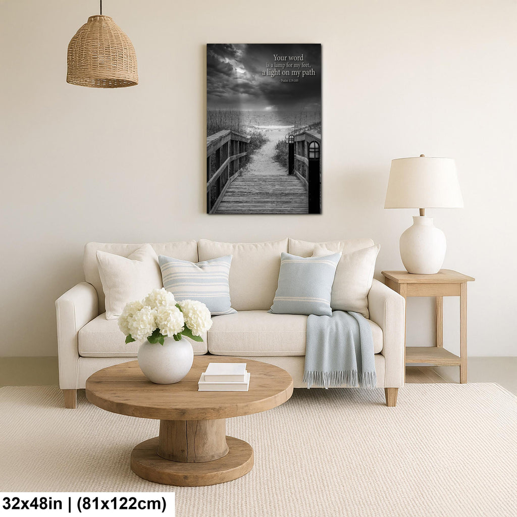 Psalm 119:105 Wall Art - Florida Coastal Photography | Beach Path Faith Decor