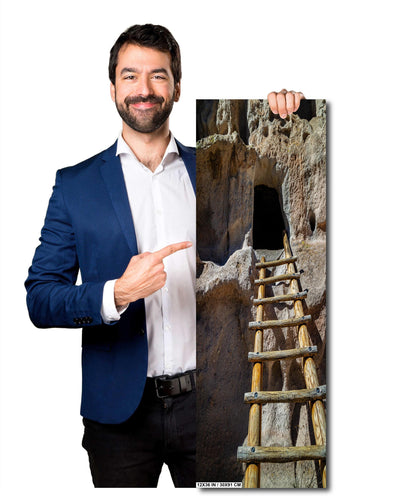 Ladders of Legacy: Exploring Bandelier National Monument Los Alamos New Mexico Wall Art Print Aluminum/Acrylic/Metal/Canvas