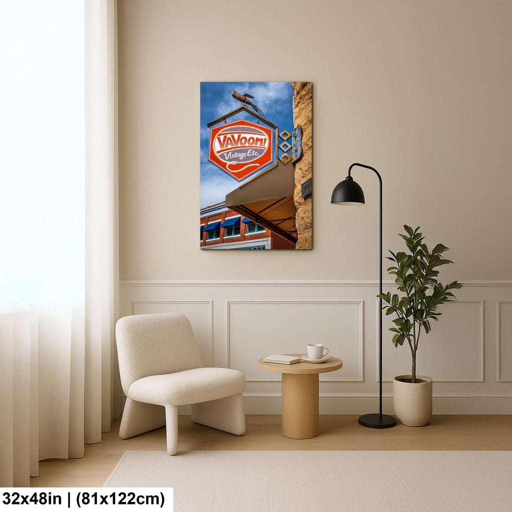 Bisbee VaVoom Vintage Sign Retro Storefront Arizona Photography Wall Art