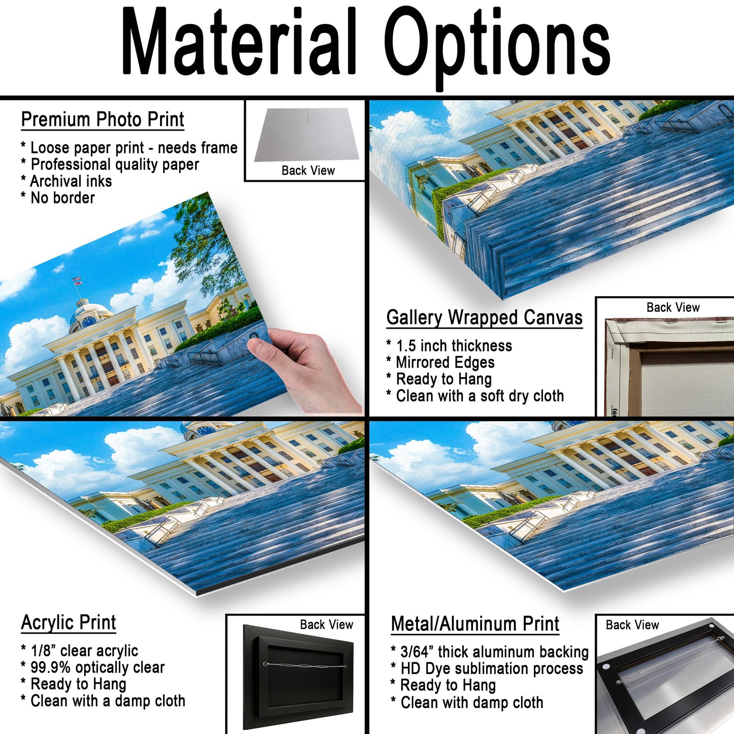 Alabama State Capitol Front Staircase, Montgomery Wall Art Photography