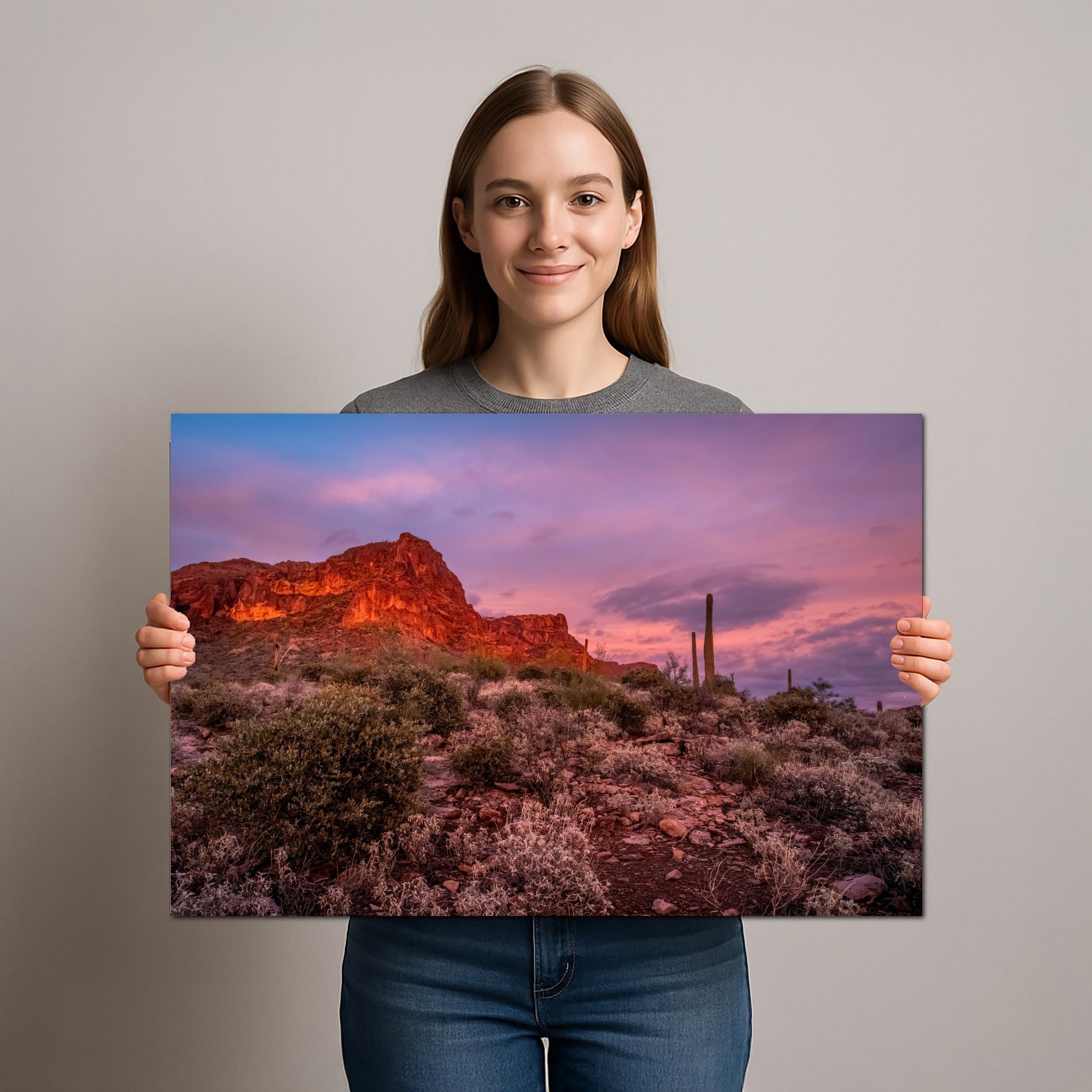 Gold Canyon Desert Twilight Hieroglyphic Trail Arizona Southwest Sunset Photography Wall Art