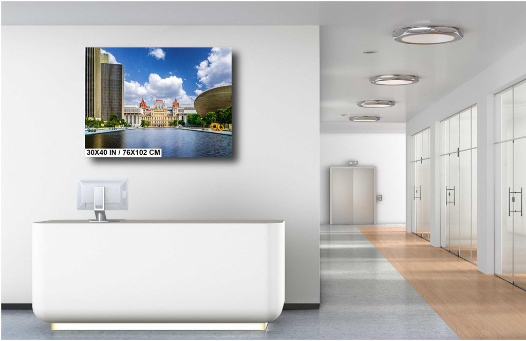 New York State Capitol Print: Albany Landmark Reflecting Pool Photography