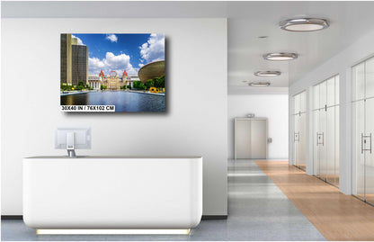 New York State Capitol Print: Albany Landmark Reflecting Pool Photography