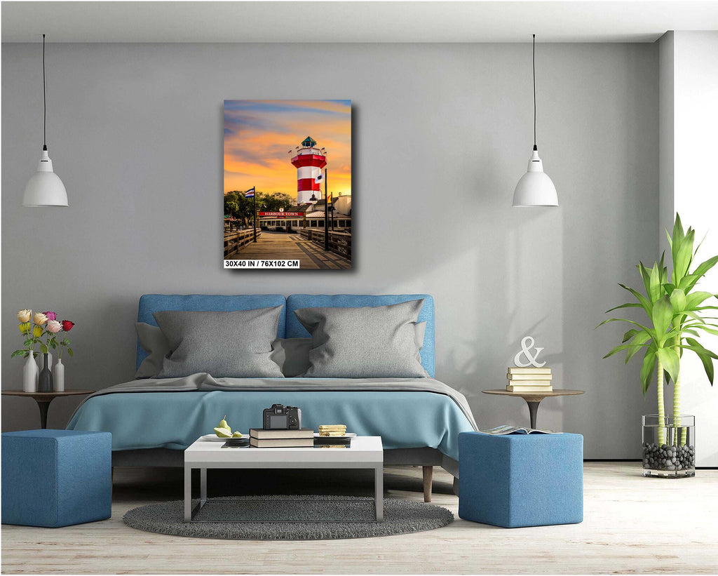 Harbour Town Glow: Sunset at Hilton Head Island South Carolina Print Wall Art Nautical Photography Aluminum/Acrylic/Metal/Canvas