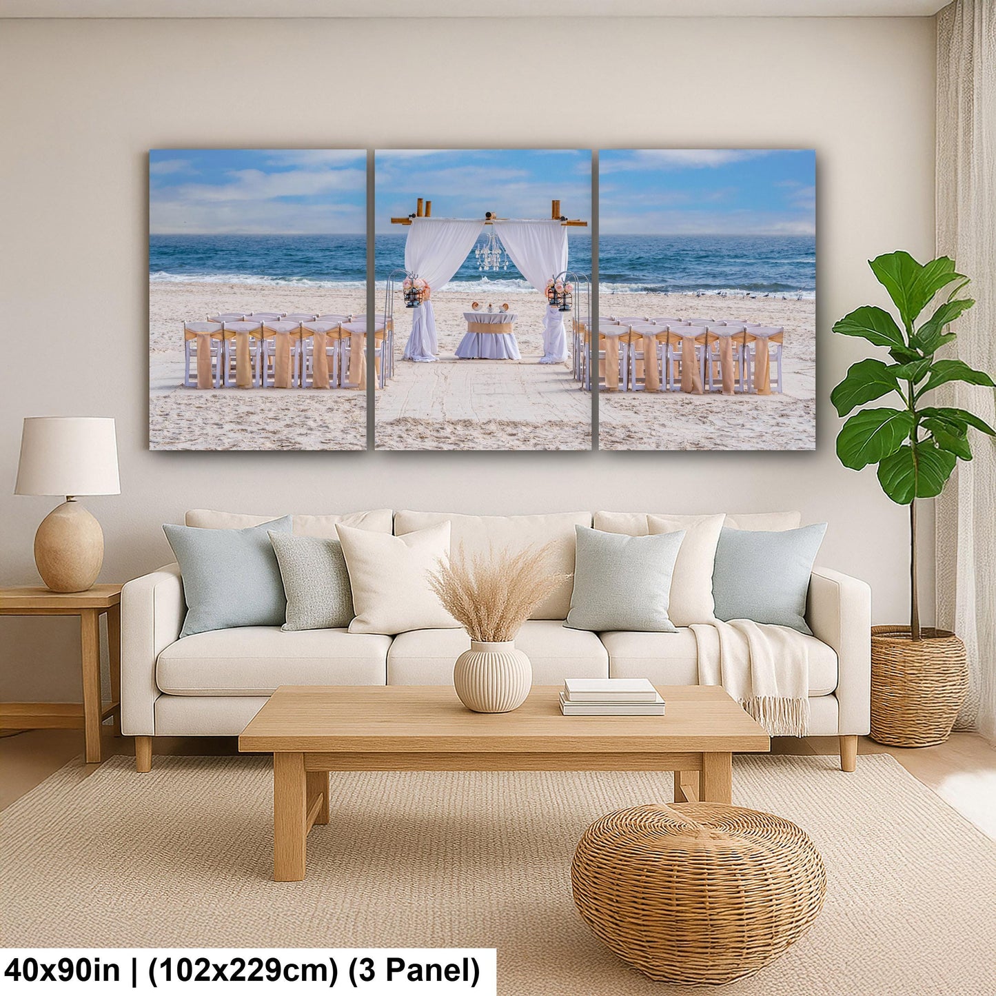 Beach Wedding Ceremony Setup, Gulf Shores Alabama, Photography Print Wall Art