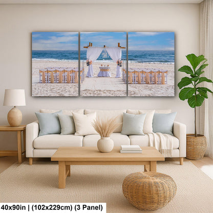 Beach Wedding Ceremony Setup, Gulf Shores Alabama, Photography Print Wall Art