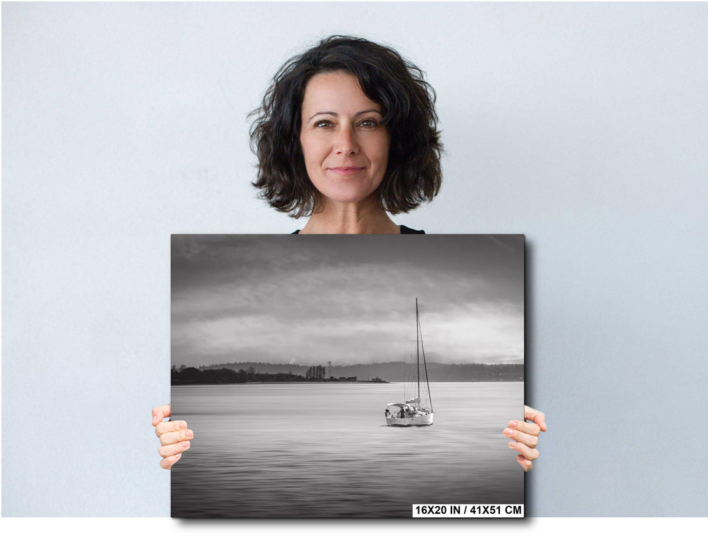 Seattle Sailboat Print: Shilshole Bay Marina, Puget Sound Coastal Decor