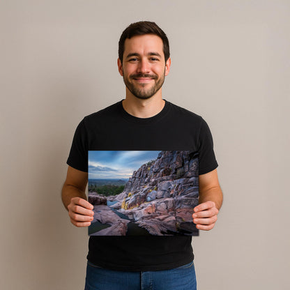 Arizona Petroglyph Print: Superstition Mountains Rock Art Wall Decor