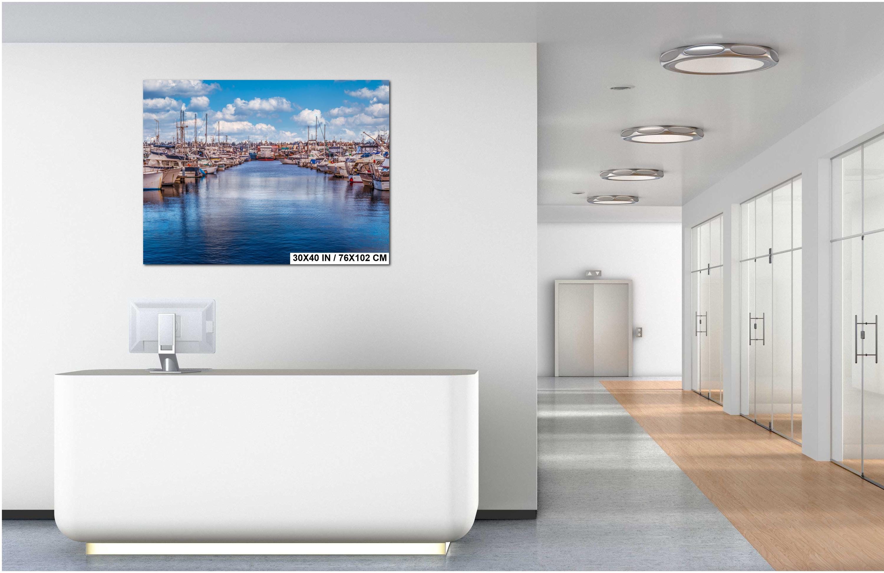 Seattle Fishermen's Terminal Art: Nautical Marina Print Wall Decor