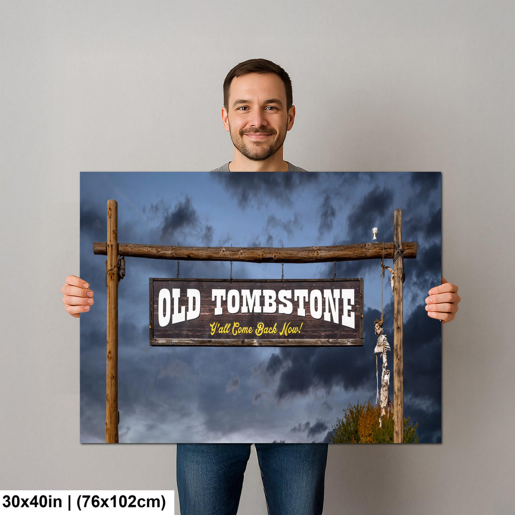 Old Tombstone Sign Wild West Entrance Landmark Arizona Photography Wall Art
