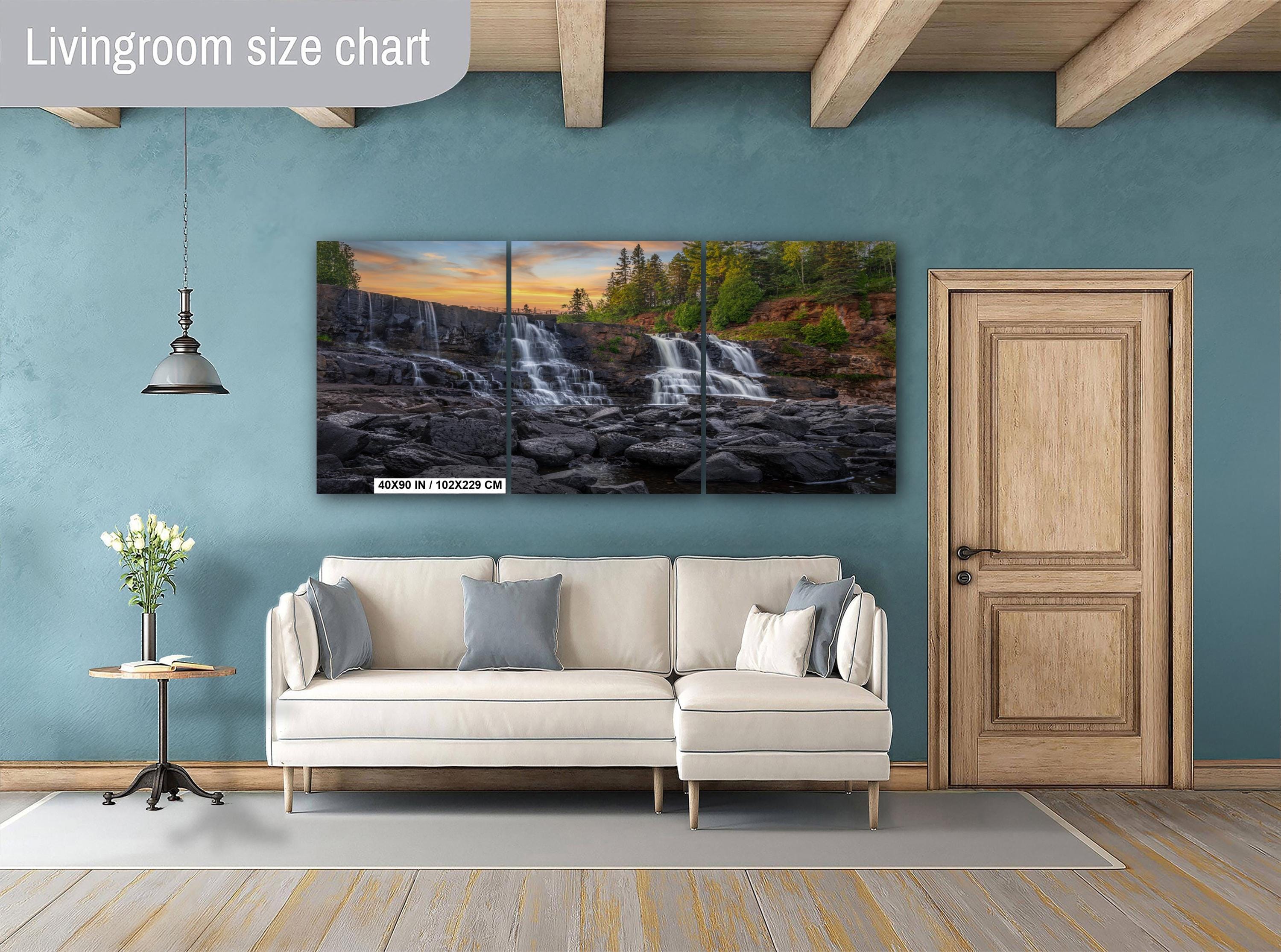 Gooseberry Falls Watercolor Style: Minnesota State Park Photography Wall Art