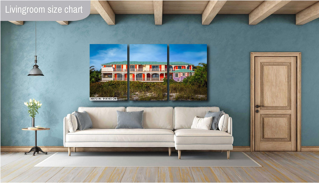 Ana Maria Island Seaside Resort: Beach House Print Wall Art Florida Photography Tropical Interior Aluminum/Acrylic/Metal/Canvas Hanging