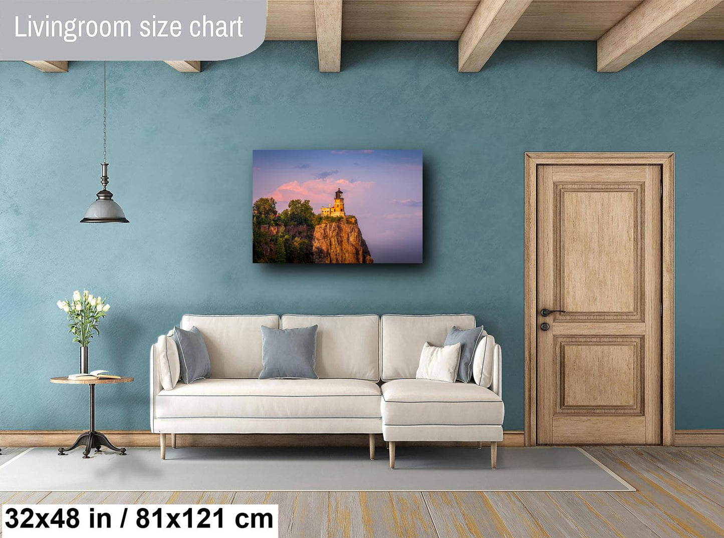 Split Rock Lighthouse Print – Minnesota Wall Art | Golden Hour Sunset Canvas